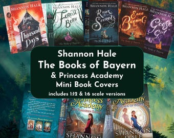 7 Shannon Hale Books of Bayern Princess Academy Mini Book Covers GooseGirl 1:12