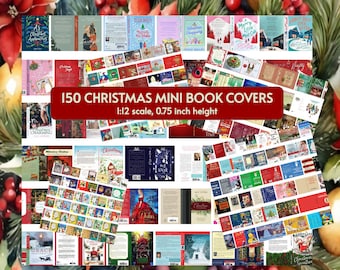 150 Christmas Miniature Book Covers – Dollhouse Printable (PDF)