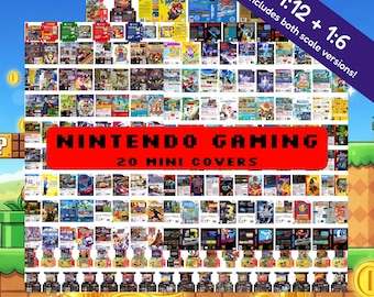 140 Mini Video Game Covers for  Miniature Dollhouse Gaming in two sizes