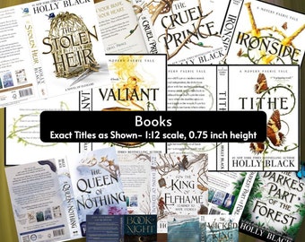 Holly Black Fantasy Romance Mini Book Covers - 1:12 Scale (PDF Pattern)