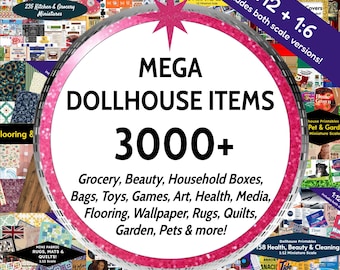 Mega Dollhouse Printables – 3000+ Items, Groceries, Beauty, Boxes, Toys and More!