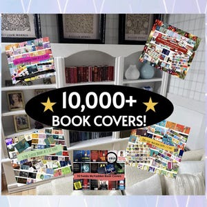 Ponad 10 000 miniaturowych okładek książek! Ultimate VIP Book Nook, Anxiety Bookshelf, Dollhouse Miniatures! Skala 1:12 i 1;6 do wydrukowania w formacie PDF, miniaturowe obwoluty
