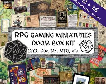 RPG Tabletop Gaming Miniature Diorama Room Box Kit