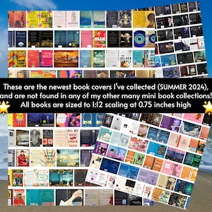 Summer 2024 600+ Mini Book Covers Tiny Books! Perfect for Book Nooks, Anxiety Bookshelf-0.75 Inches High