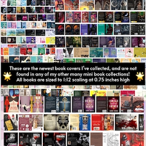 300+ NEW Mini Book Covers SPRING 2024 Tiny Books! FREE Gift Pages, Perfect for Book Nooks, Anxiety Bookshelf- Description w Full Title List!