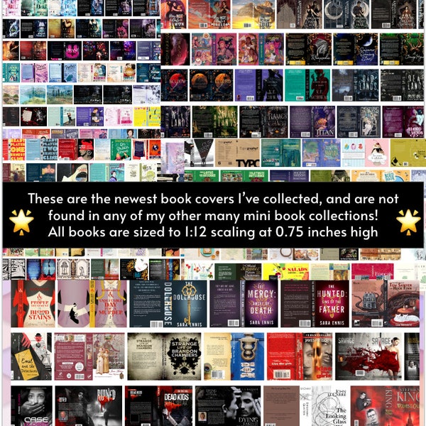 300+ NEW Mini Book Covers SPRING 2024 Tiny Books! FREE Gift Pages, Perfect for Book Nooks, Anxiety Bookshelf- Description w Full Title List!