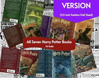 Couvertures de mini-livres de sorciers HP - Mini-livres de sorcellerie pour poupées mannequins à l'échelle 1:6