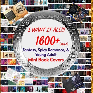 MEGA Lot A- 1690 Mini Książki- Romans, Fantastyka, Młode Dorosłe Maleńkie Książki! 1:12 Miniaturowa Okładka Książki Do Wydruku PDF dla Book Nook Bookshelf