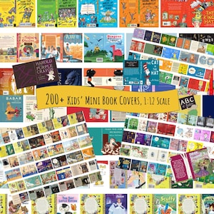 237 mini couvertures de mini-livres imprimables pour enfants, parfaites pour votre étagère miniature sur l'anxiété, maison de poupée pour enfants - imprimables PDF pour maisons de poupée