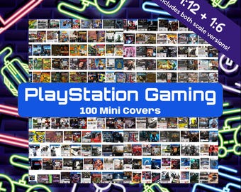 100 Mini Video Game Covers for 1:12 Scale Miniature Dollhouse Gaming  and 1/6 Scale