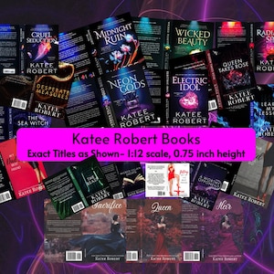 Katee Roberts Mini Book Covers- 19 Spicy Romance Tiny Books Perfect for Anxiety Bookshelf, Book Nooks and Mini Bookshelves