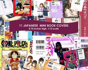 Miniature Manga Books | Set of 5 | 1/4 1/6 and 1/12 Scale | Real