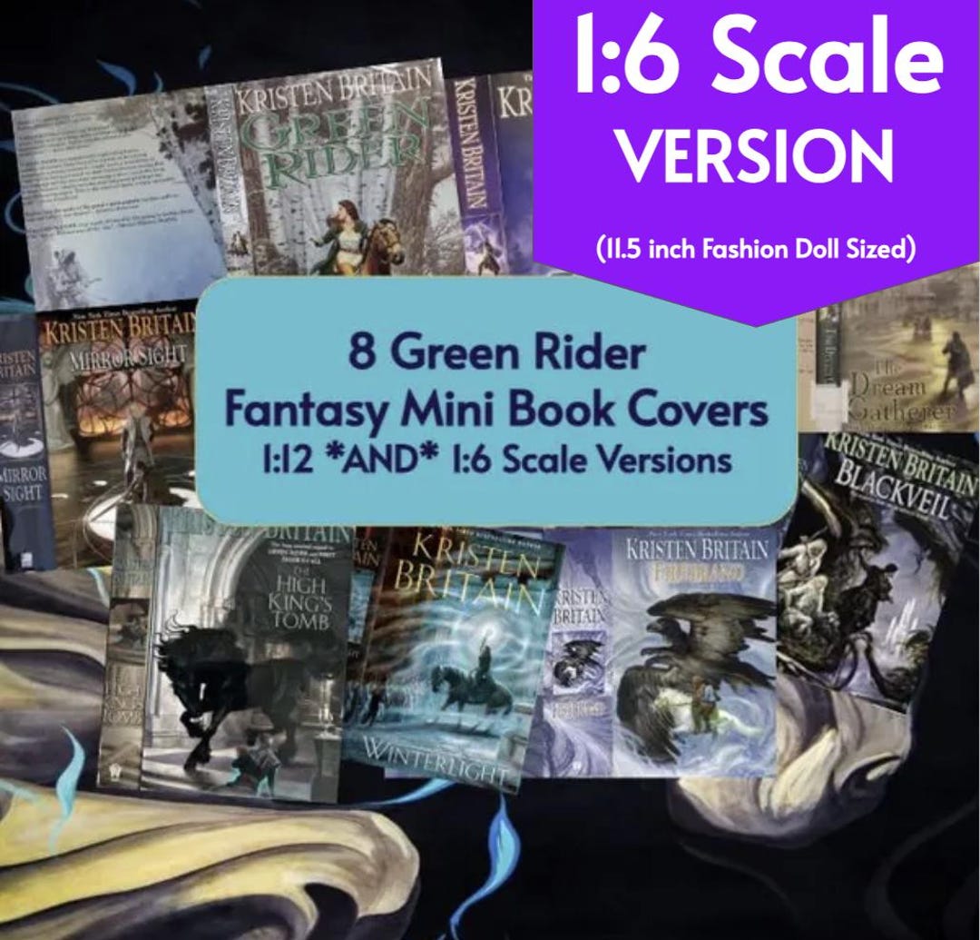 Green Rider Book Set 8 Green Rider Series Mini Book Covers Kristen Britain- Printable PDF 1: ...