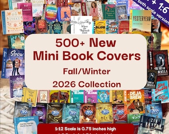 NEWEST 500+ Mini Book Covers Autumn/Winter 2026 Expansion Pack for Dollhouses