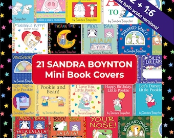 21 Sandra Boynton Children's Literature Kids Mini Book Covers Printable PDF