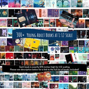 300+ Young Adult Printable Mini Book Covers Perfect Miniature Book Covers for Anxiety Bookshelf, FREE Gift of Printable Inside Pages! PDF