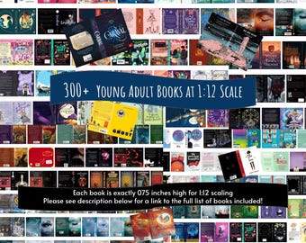 300+ Young Adult Mini Book Covers – 1:12 Scale (Printable PDF)