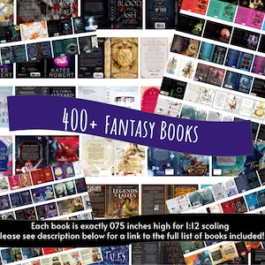 400+ Fantasy Printable Miniature Book Covers -Anxiety Bookshelf- Does Not include YA fantasy- those are in YA and Mega Lots- FREE Gift Pages