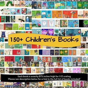 150+ Printable Children's Literature Mini Book Covers Perfect for your Miniature Anxiety Bookshelf, Kids Dollhouse - FREE Gift Inside Pages!