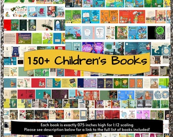 150+ Printable Children's Literature Mini Book Covers Perfect for your Miniature Anxiety Bookshelf, Kids Dollhouse - FREE Gift Inside Pages!