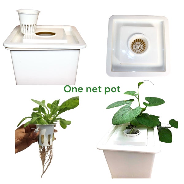 Hydroponic Grow System Bucket Culture Indoor Garden  With Lid One  Net