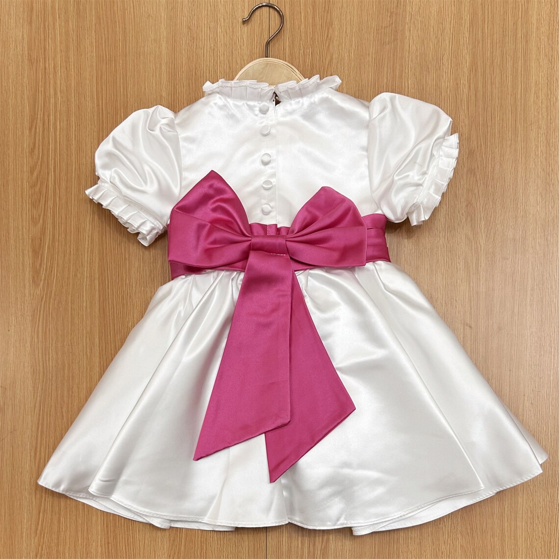 Baby Rosette Dress With Pink Sash main image 1