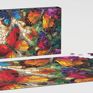 Schmetterlings-Liebe, Kunstwerk-Puzzles für Erwachsene -, glänzendes Finish, Garten, glücklich - Spaß und Engagement für alle Altersgruppen