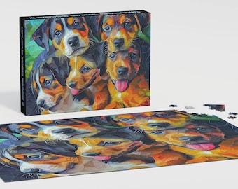 Kalverliefde, artwork volwassenenpuzzels - huisdier, glanzende afwerking, honden, vrolijk - leuk en boeiend voor alle leeftijden