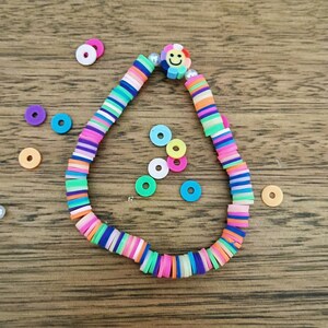 Rainbow Flower Clay Bracelet