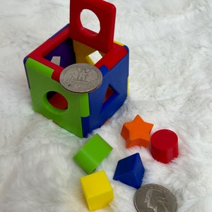 Mini Shape Sorter Desk Fidget Leksak Tillbehör