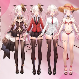 Lovely Vtuber Model | Premade Vtuber Model | Live2D Model | Fully Rigged | Ready to use