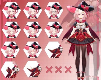Rigged Witch Vtuber Model: Ready to Use Live2D Model