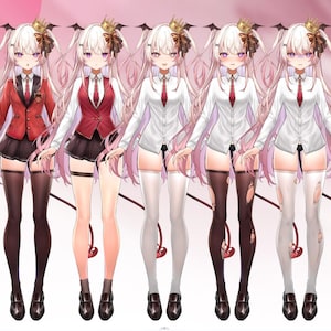 Modelo de Vtuber prediseñado y completamente armado: listo para usar en Live2D