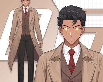 Premade Man Vtuber Model: Fully Rigged Live2D