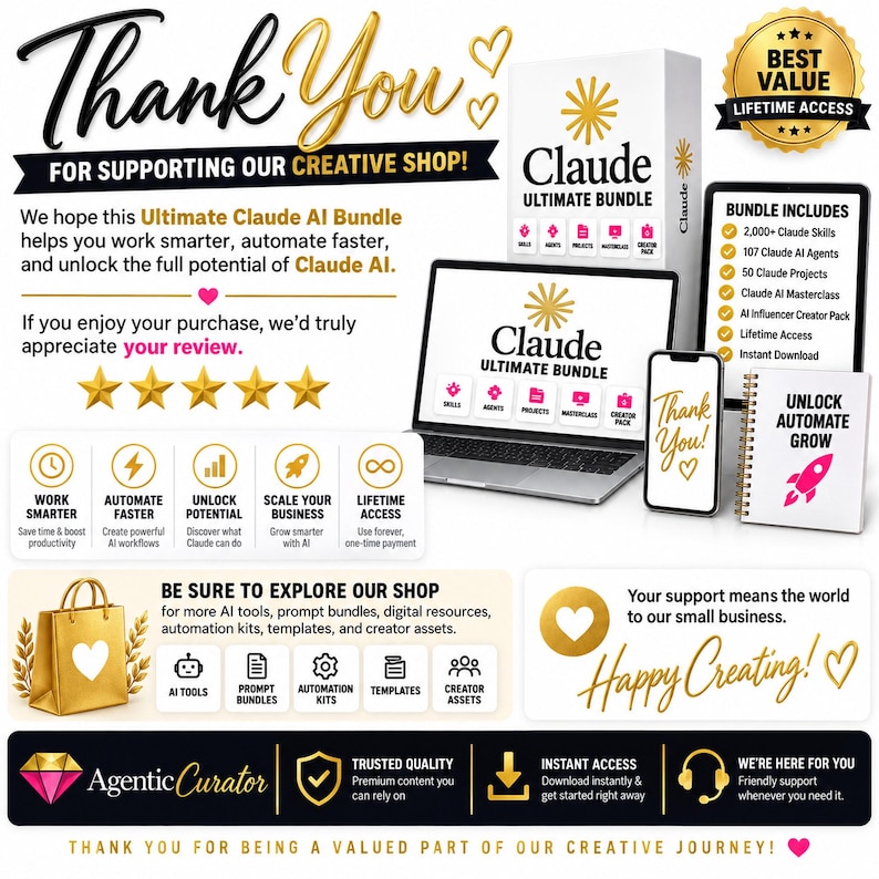 Ultimate Claude AI Bundle, 2400+ Claude Skills, 107 AI Agents, 50 ...