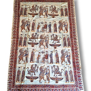 Handmade Persian Persepolis Tablecloth: Sofre Ghalamkar Home Decor