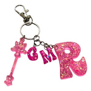 Chaveiros exclusivos com letras de resina | Design personalizado feito à mão | Pingente inicial de alta qualidade | Presente personalizado
