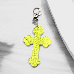 Resin Cross Keychain, ready to ship