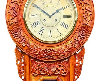 Wonderful American Ansonia Regulator Wall clock – ca1890