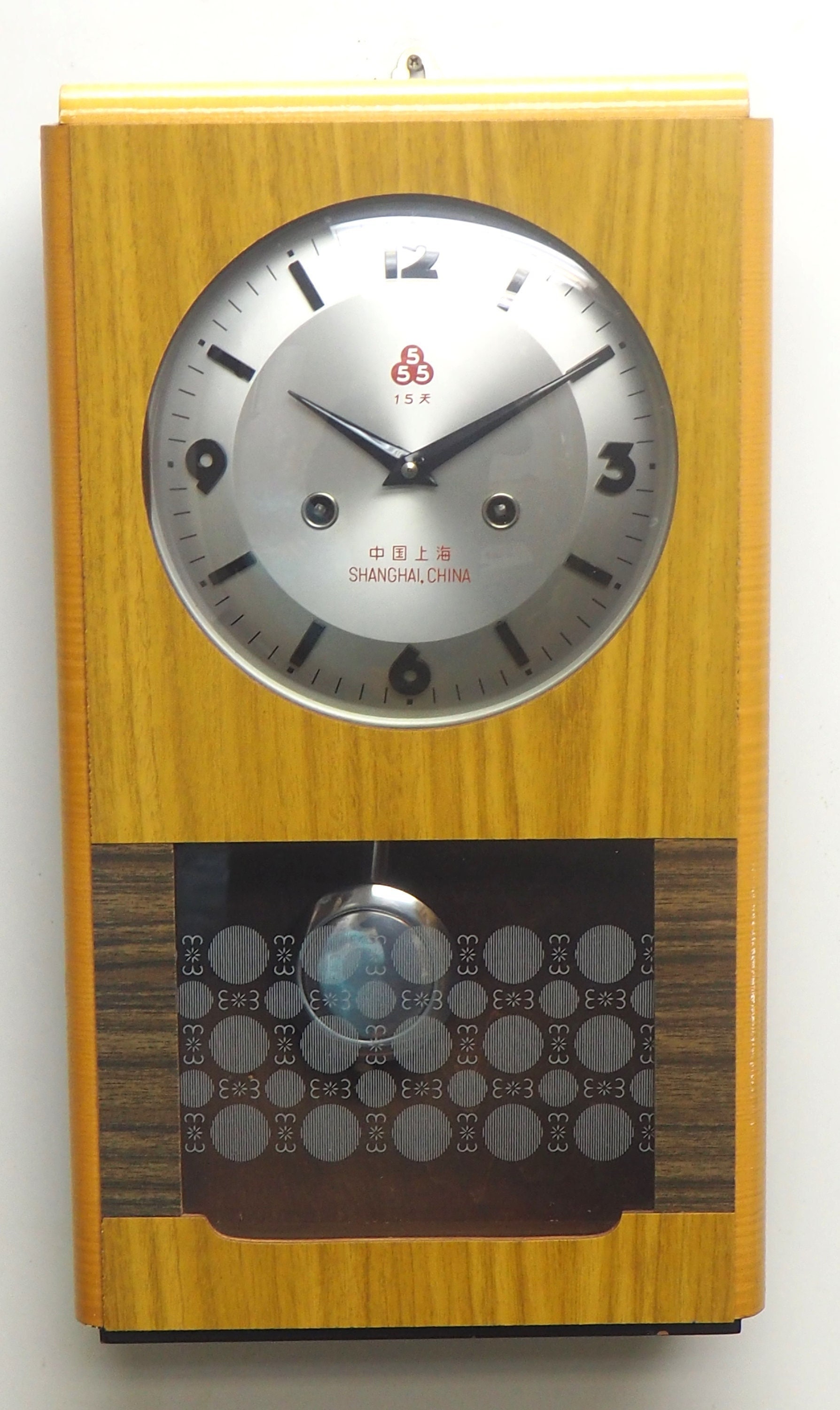 Interesting Antique 555 15-day Wall Clock Art Deco 555 Striking
