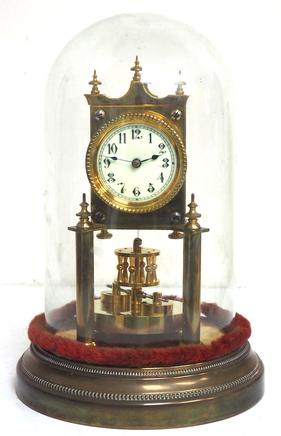 Small Dial 400-day Torsion Clock German Anniversary Clock Mantel