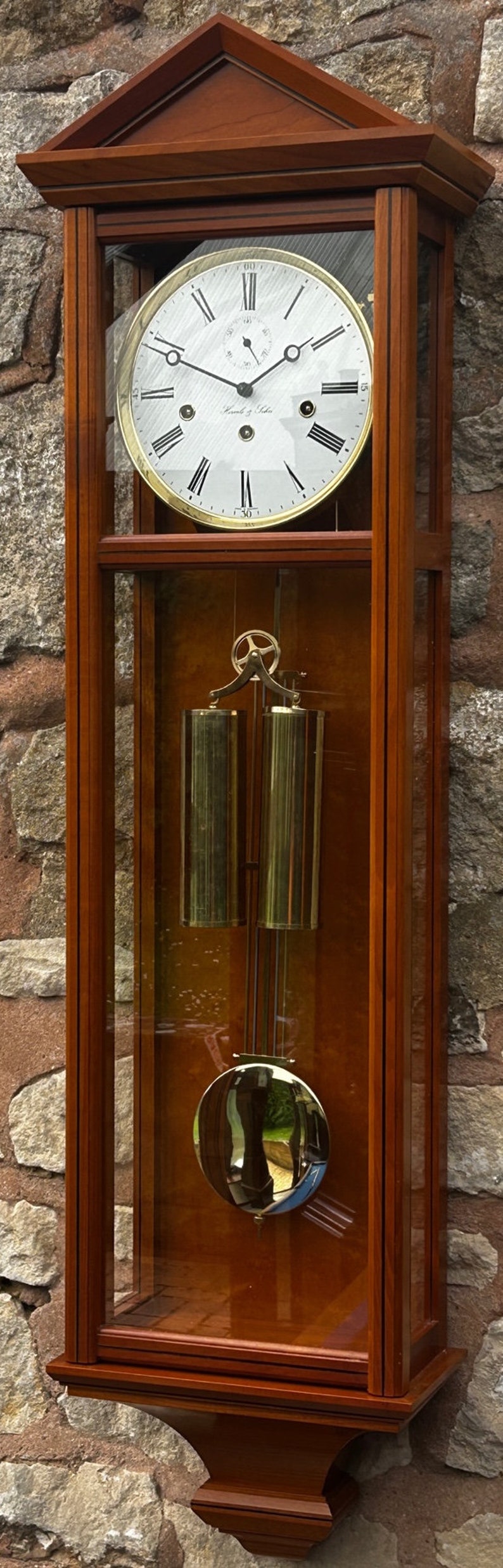 Vintage Maple Eye Walnut Hermle & John Veinna Wall Clock – Westminster ...