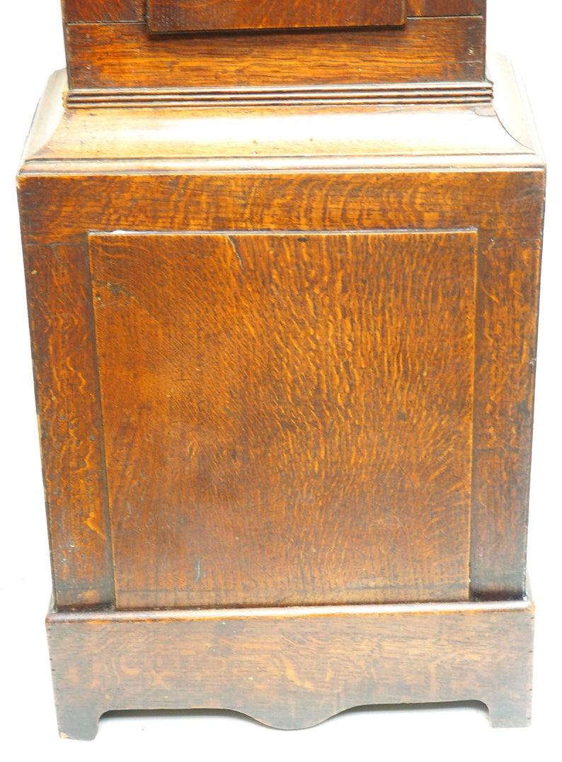 19THC Longcase Clock Fine English Oak Gloucestershire Grandfather Clock