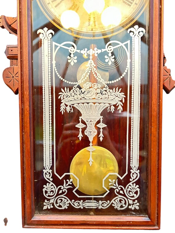 Fantastic American Drop Dial Mahogany Case Wall Clock – Ca1890 - Etsy