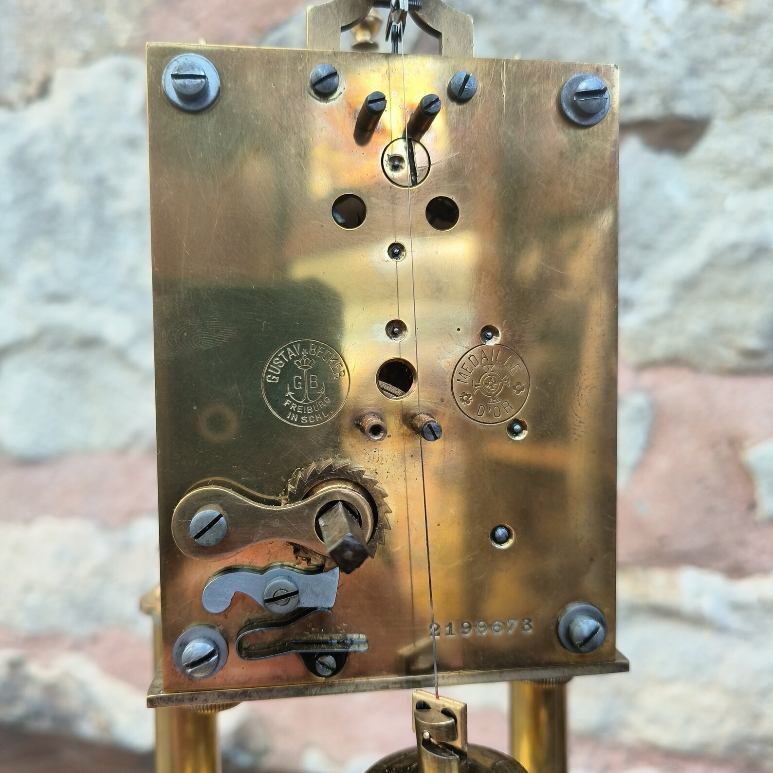 Replacement Winding Key For Gustav Becker 400-Day Torsion Pendulum Anniversary Clocks