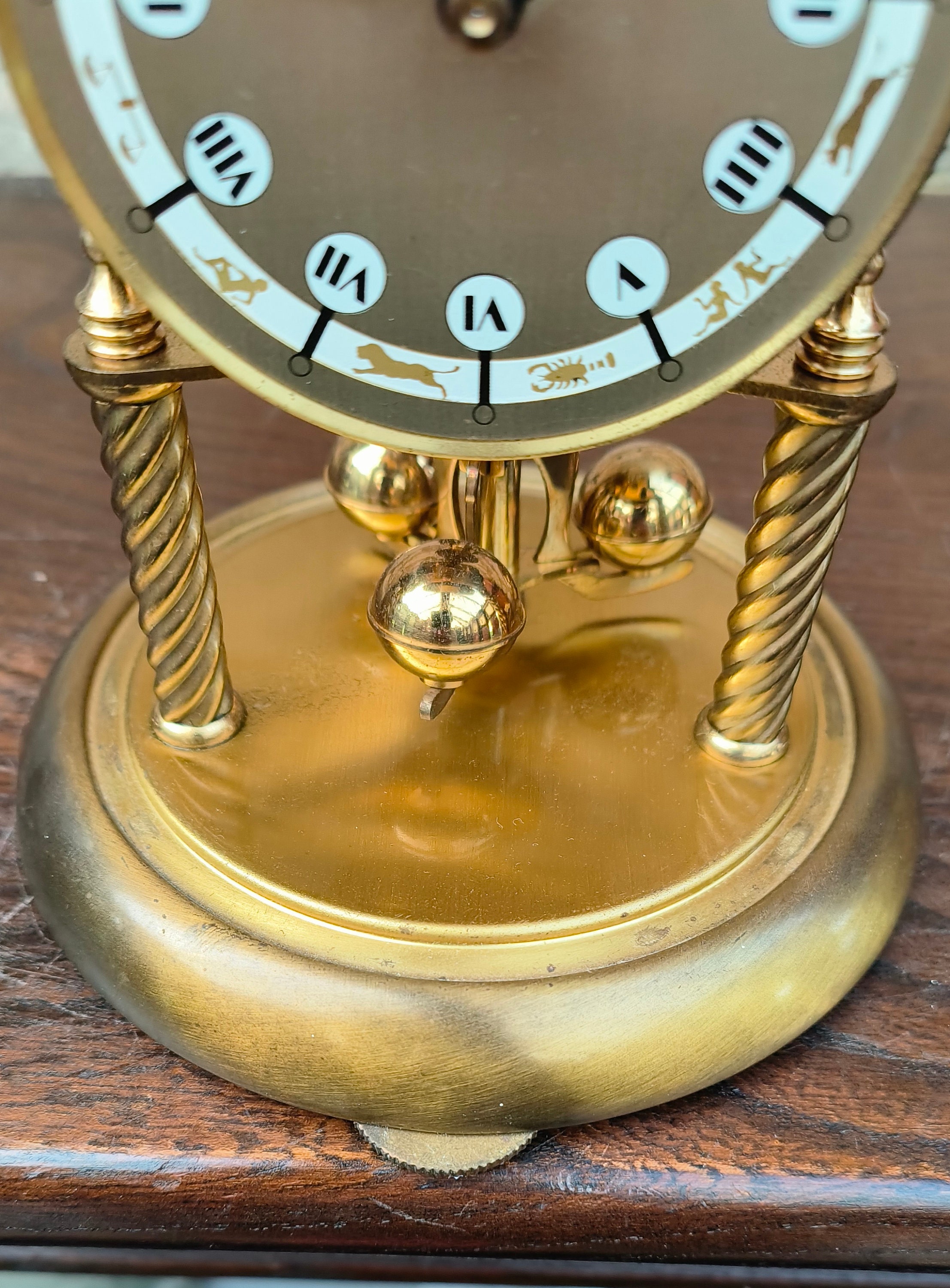 Attractive Vintage Koma Torsion Clock – Star Sign Dial - German