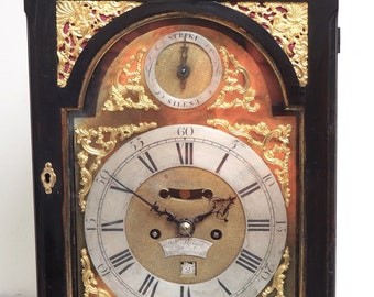 Seltene Antike Uhr - London Verge Bell Top Halterung Uhr - Doppelte Fusee Verge Uhr von William Strong London