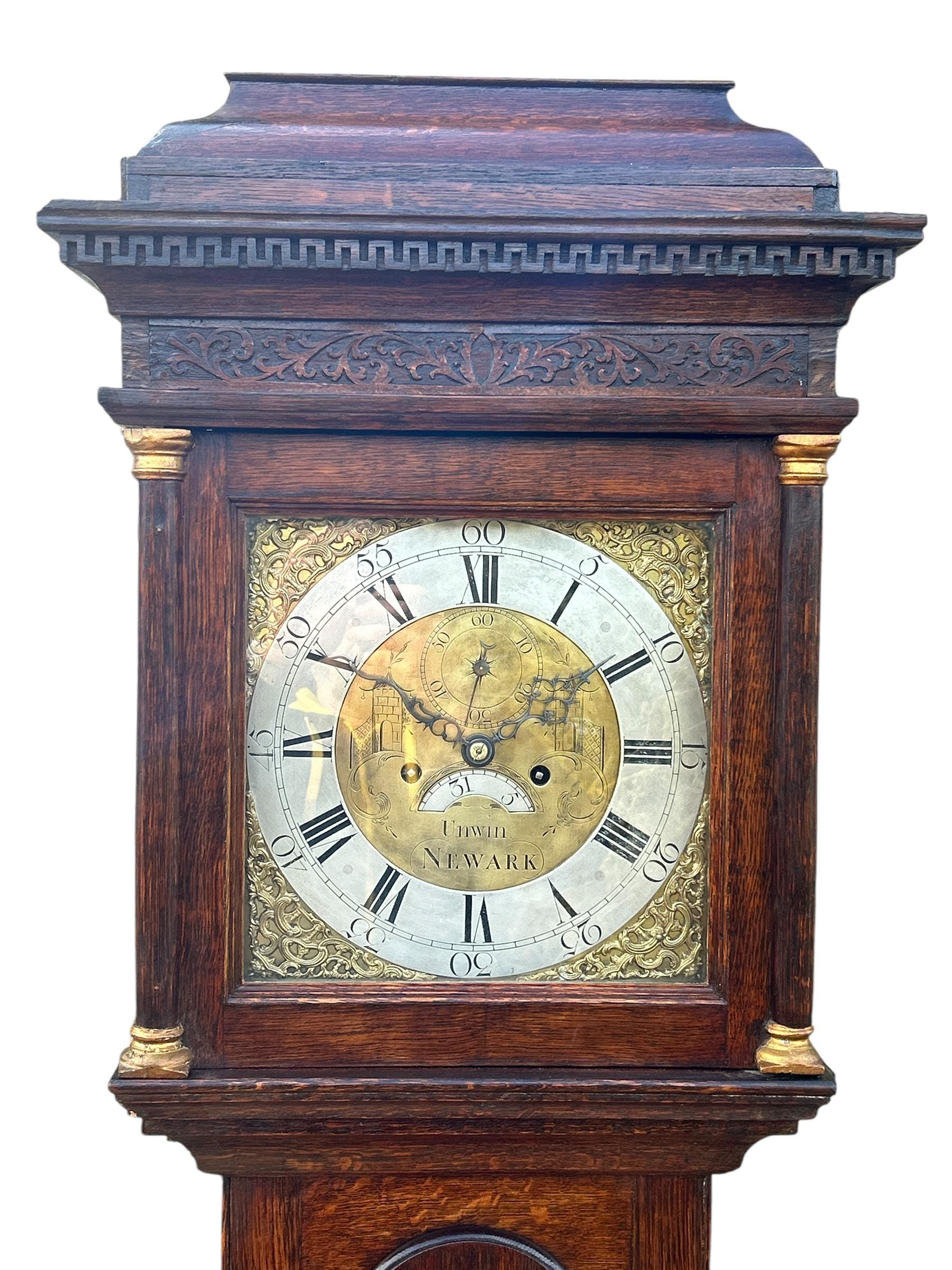 Stunning Oak Case Longcase Grandfather Clock - Newark – Ca1790 - Etsy
