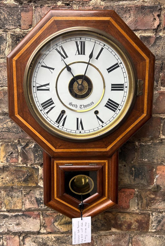 Impressive Seth Thomas Hexagonal Drop Dial Clock - Ca 1900 - Etsy