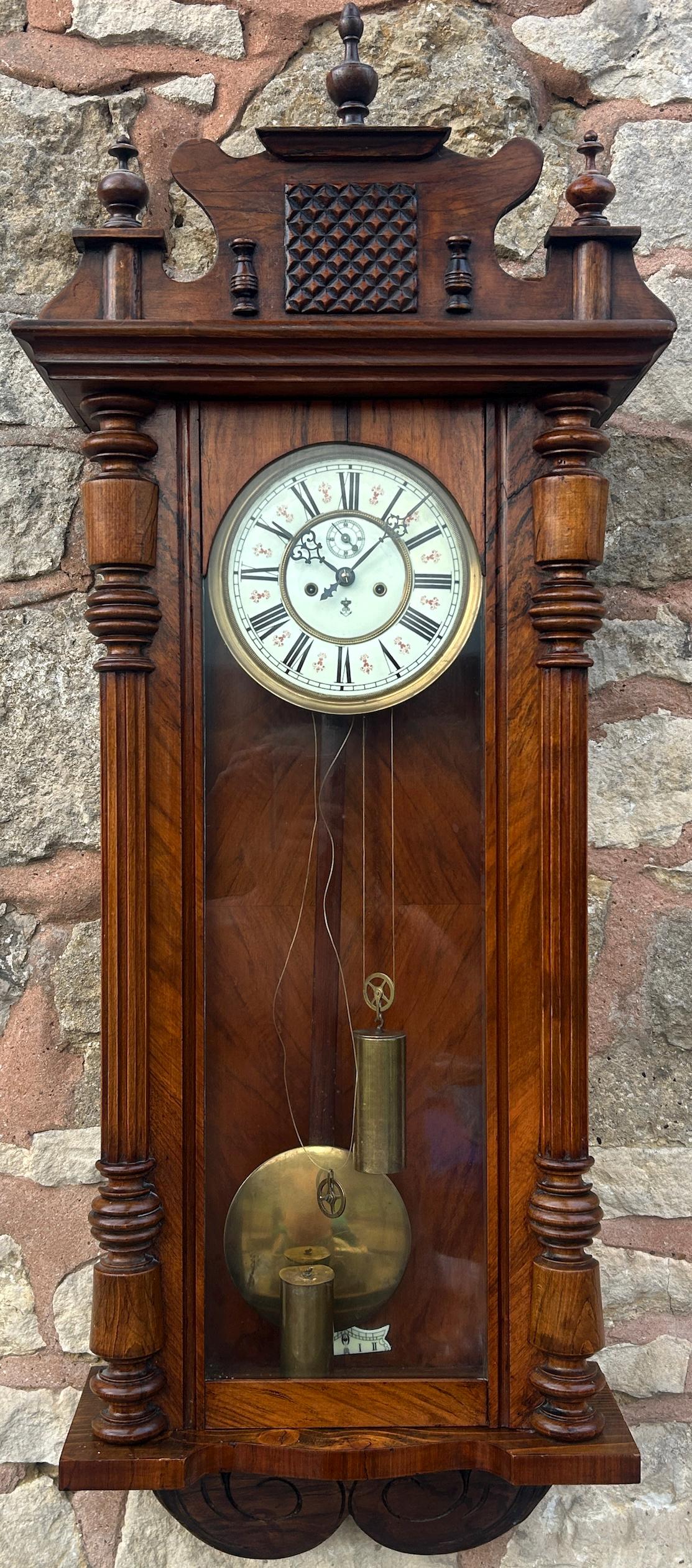 Fabulous Gustav Becker Twin Weight Vienna Wall Clock Ca 1880 Etsy